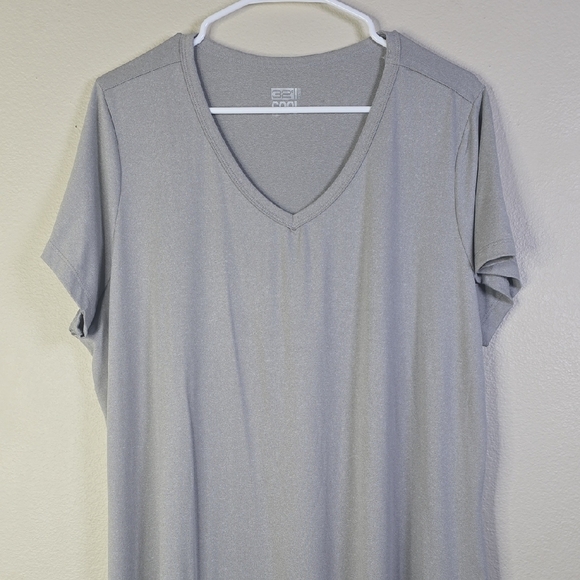 32 Degrees Cool Gray V-Neck Short Sleeve Dress Size XXL NwT - Picture 3 of 7